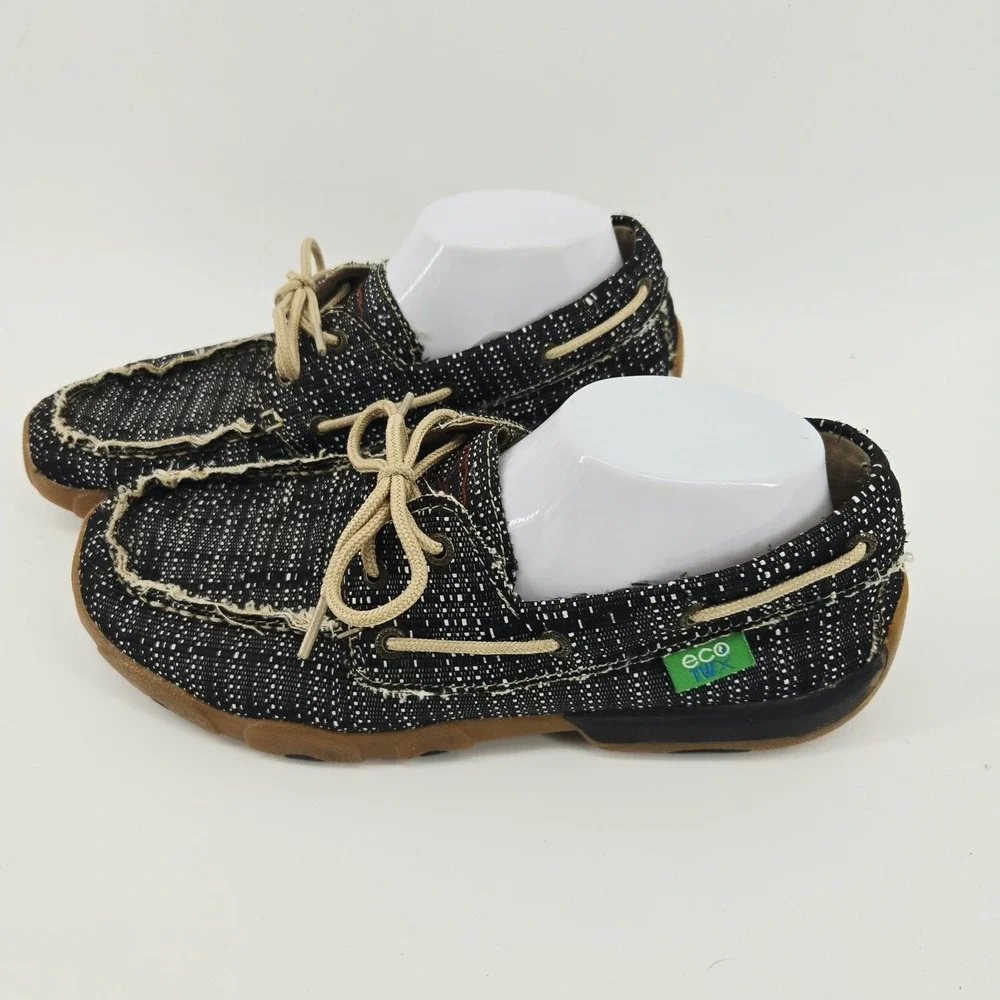 Twisted X Driving Moc Eco Slip On Loafer Mens Boat Black Shoes 8.5 No Insoles